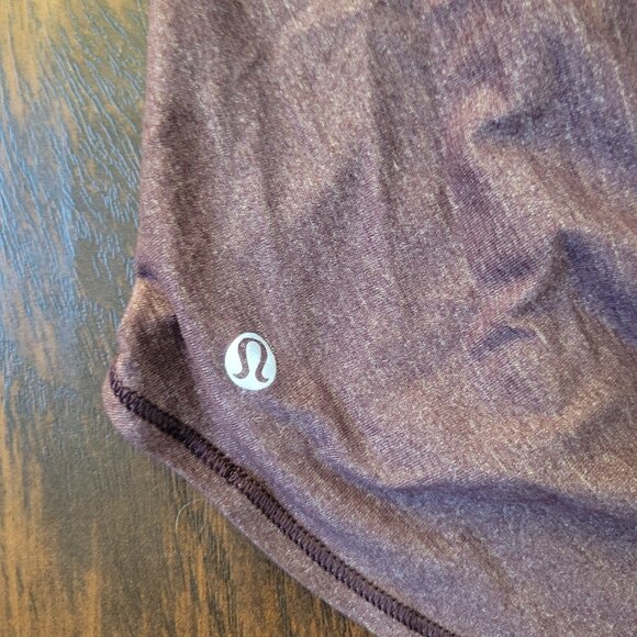 Lululemon Wild Tank Built In Strappy Pink Bra Heathered Plum Tank Size 6 - Picture 3 of 5
